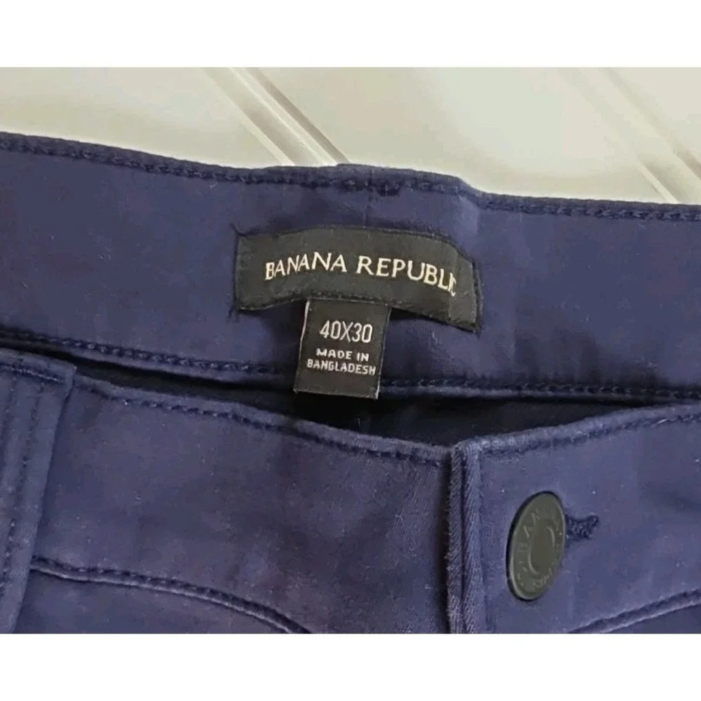 NEW Banana Republic Navy Blue Straight Leg 5 Pocket Pants Size 40x30‎